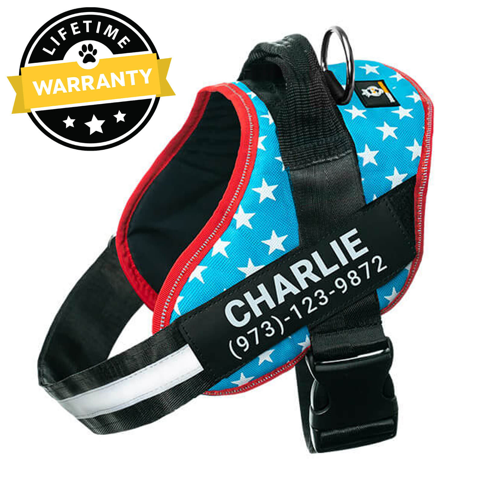 Custom No Pull Dog Harness with Name – Personalized Adjustable Vest for Training & Walking