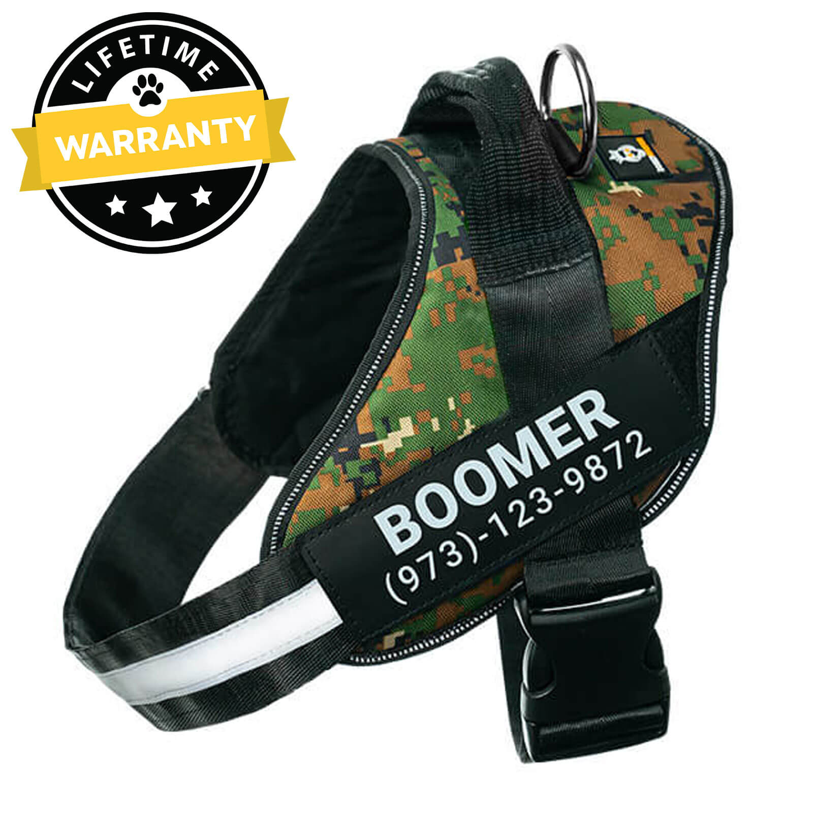 Custom No Pull Dog Harness with Name – Personalized Adjustable Vest for Training & Walking