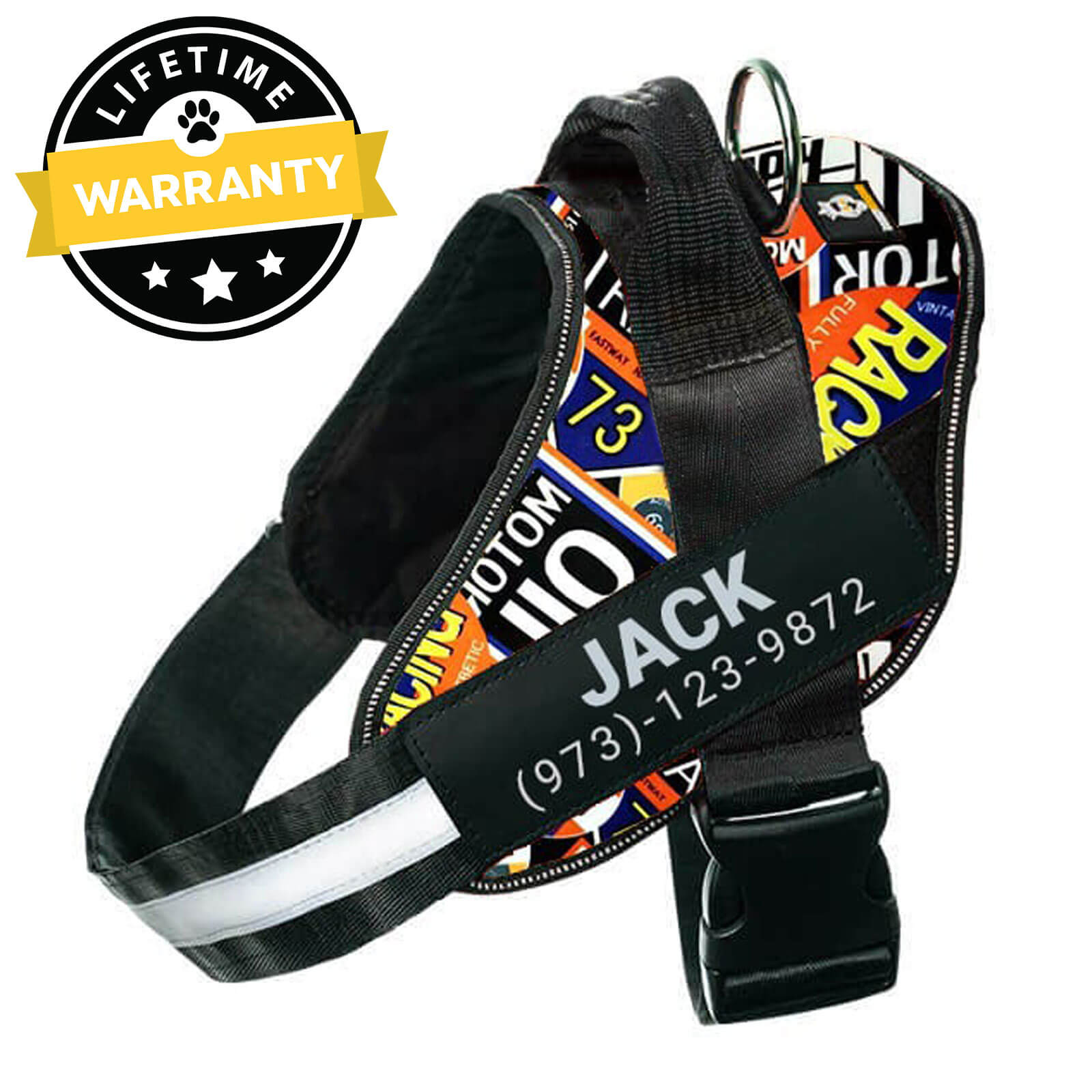 Custom No Pull Dog Harness with Name – Personalized Adjustable Vest for Training & Walking