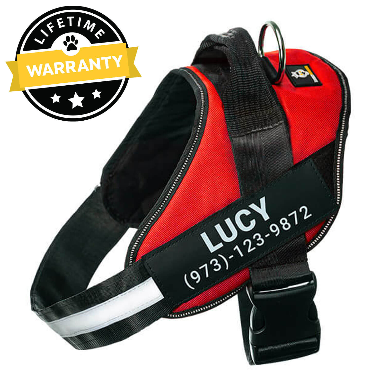 Custom No Pull Dog Harness with Name – Personalized Adjustable Vest for Training & Walking