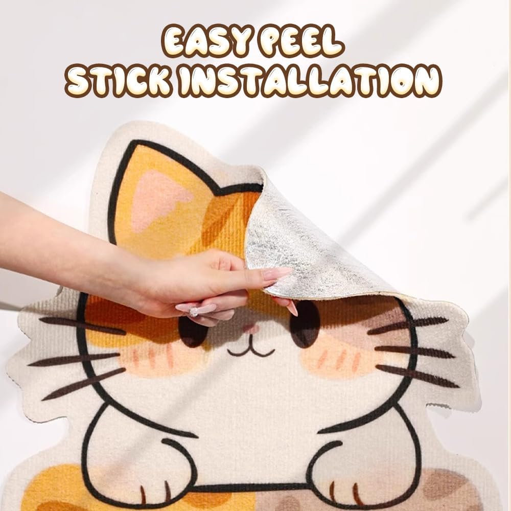 Cat Scratcher Wall Mounted Scratch Pad – Adhesive Back, Space‐Saving & Durable