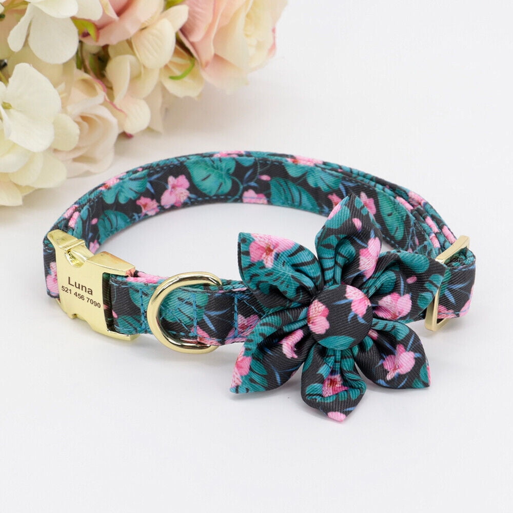 Personalized Puppy Collar – Adjustable Nylon Dog Collar with Free Name Engraving