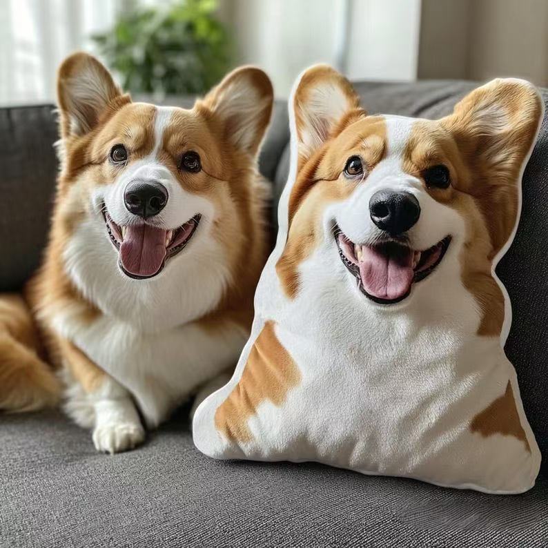 Personalized Pet Shaped Pillow, 3D Photo Pillow