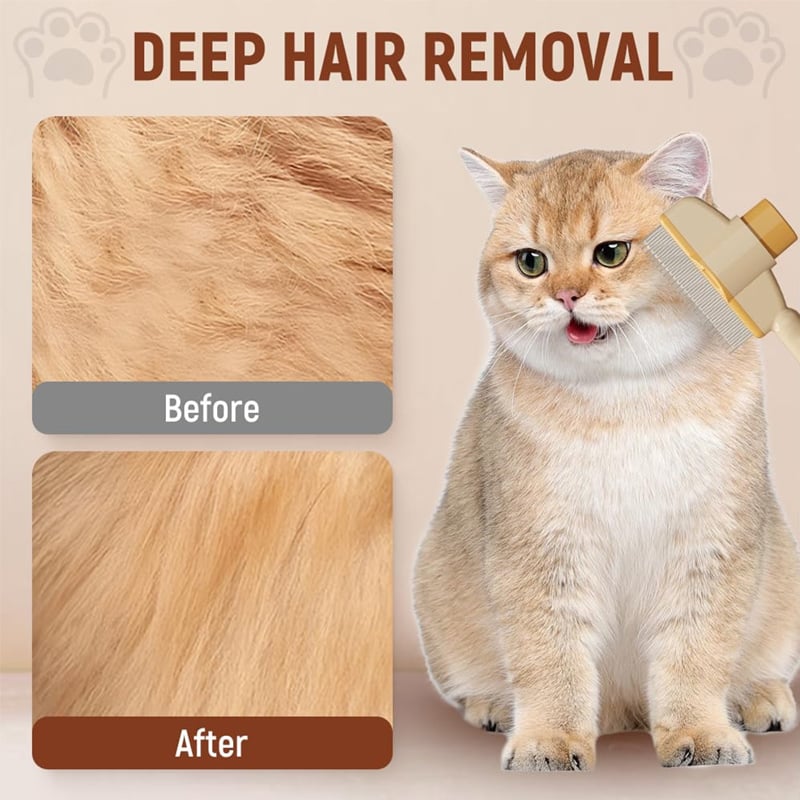 Self-cleaning Pet Flea Comb Grooming Brush