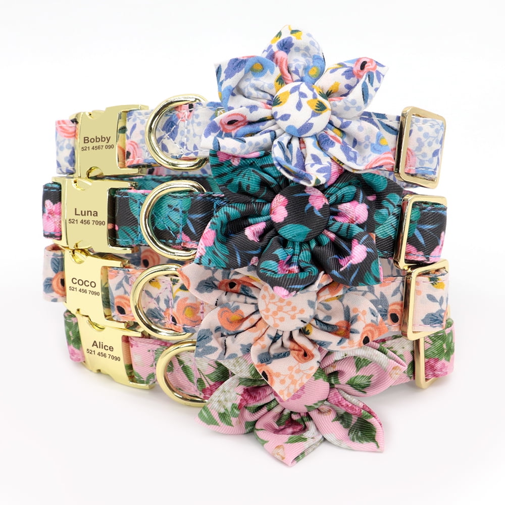 Personalized Puppy Collar – Adjustable Nylon Dog Collar with Free Name Engraving