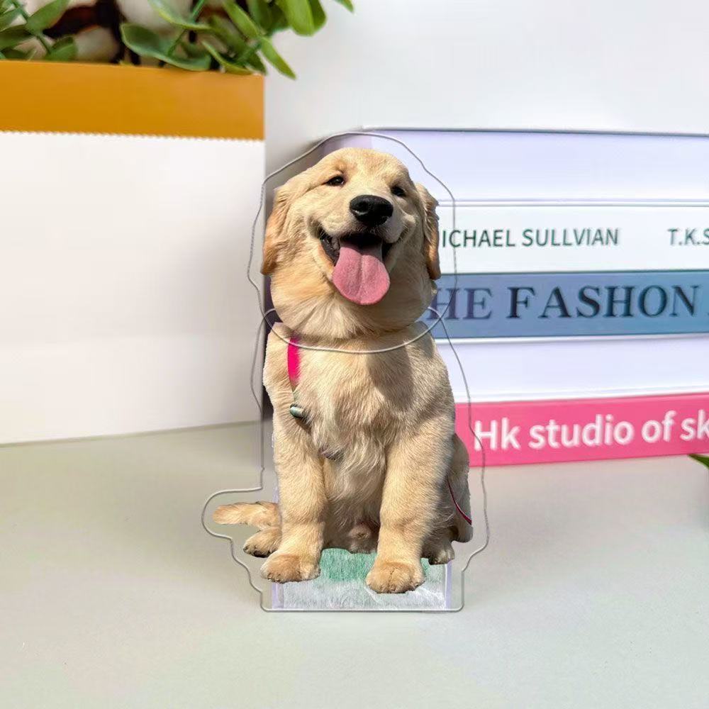 Customized electric pet shaking head ornaments acrylic car ornaments