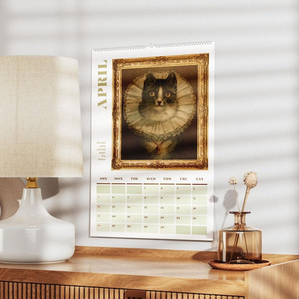 Renaissance Ugly Cats Paintings Calendar for Cat Lovers