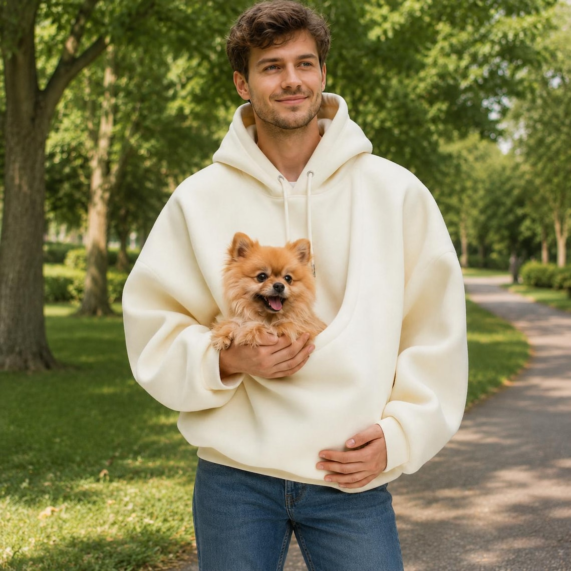 Hands-Free Pet Carrier Hoodie For Pet Parent
