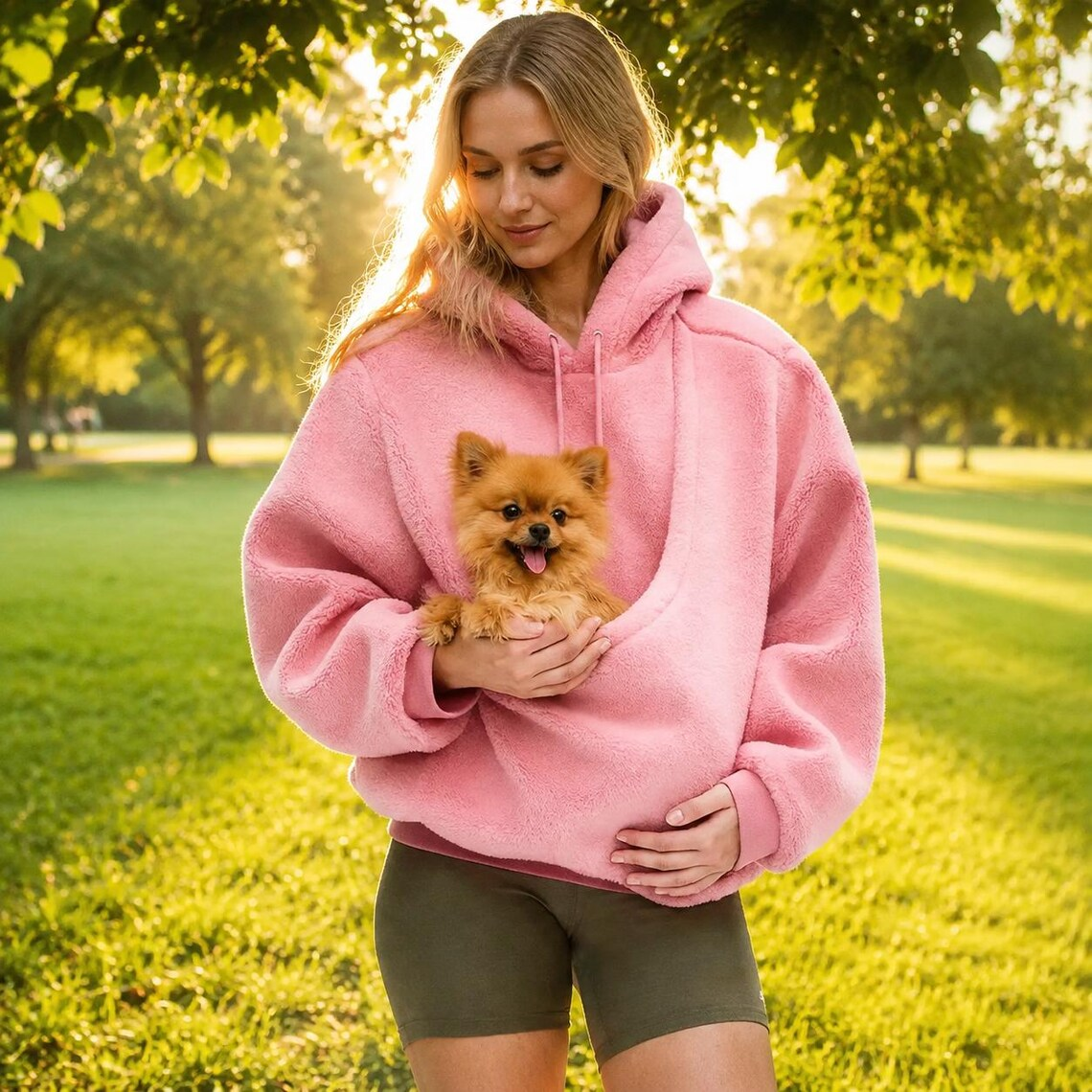 Hands-Free Pet Carrier Hoodie For Pet Parent