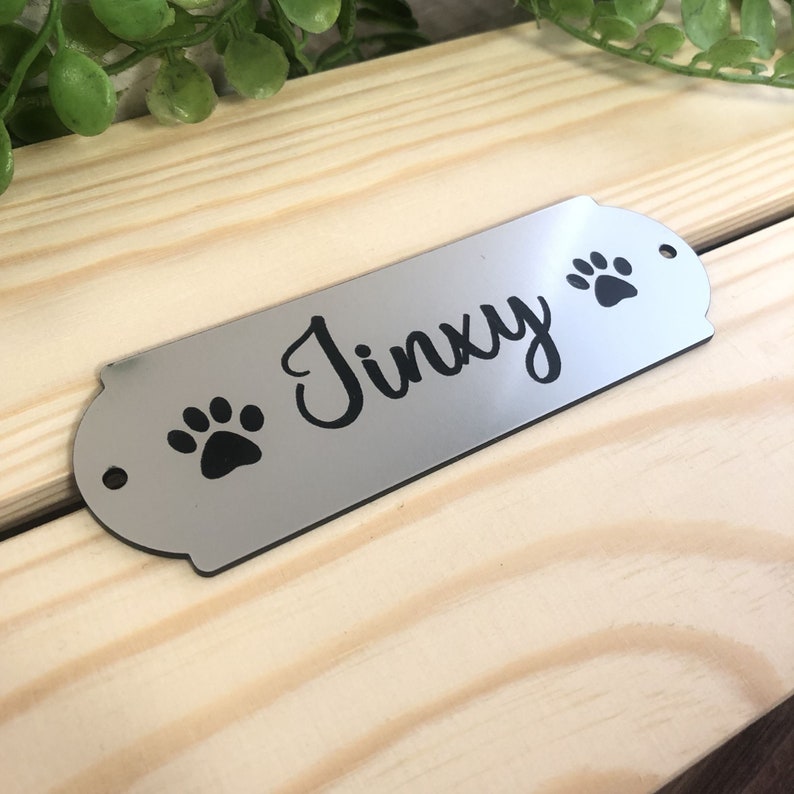 Personalised Engraved Pet Name Plaque