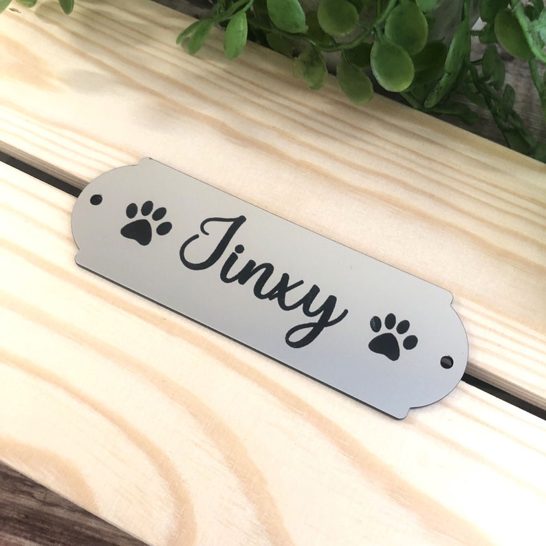 Personalised Engraved Pet Name Plaque
