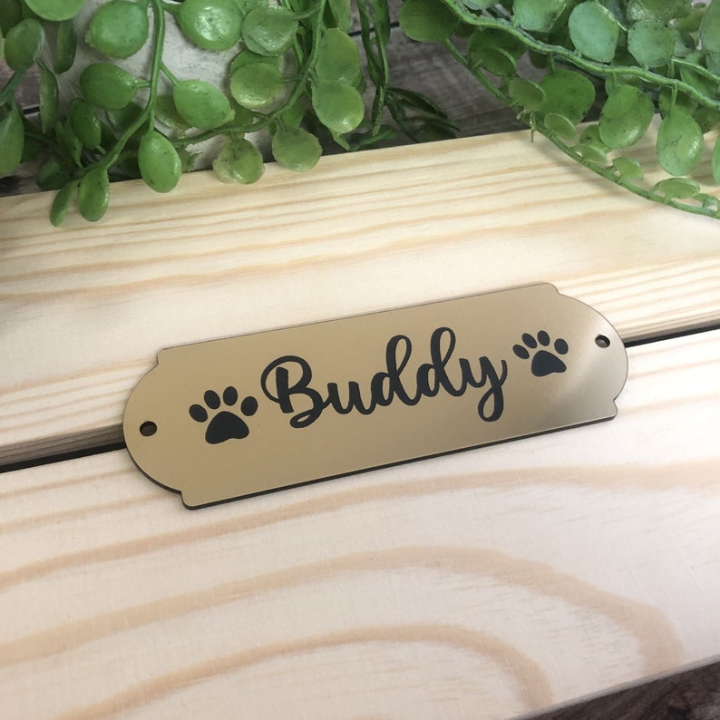 Personalised Engraved Pet Name Plaque