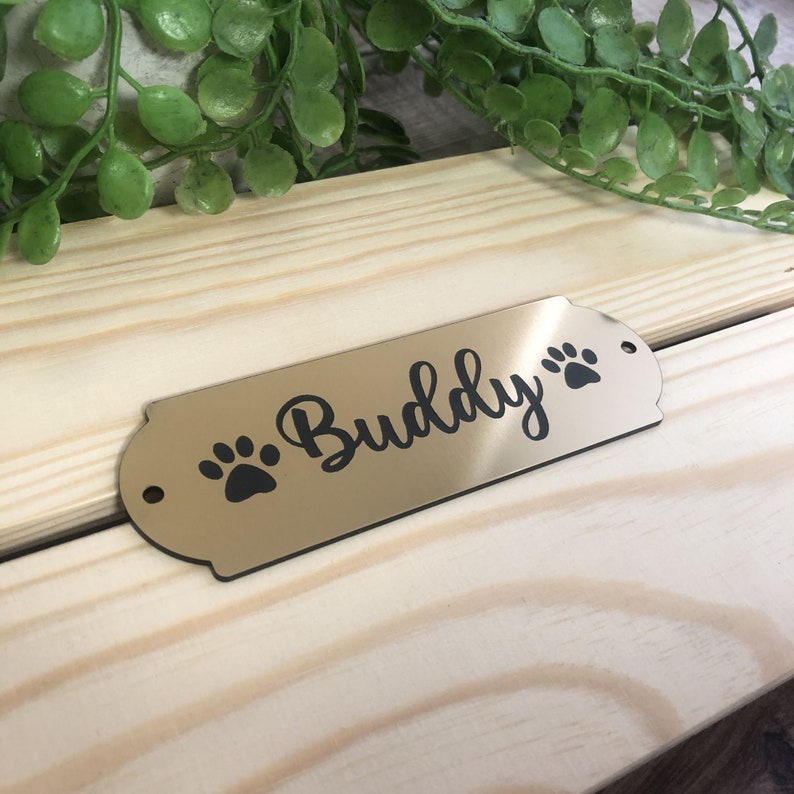 Personalised Engraved Pet Name Plaque