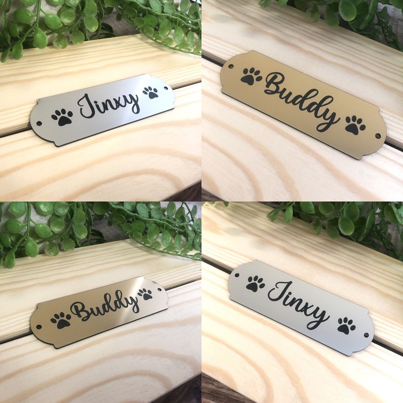 Personalised Engraved Pet Name Plaque