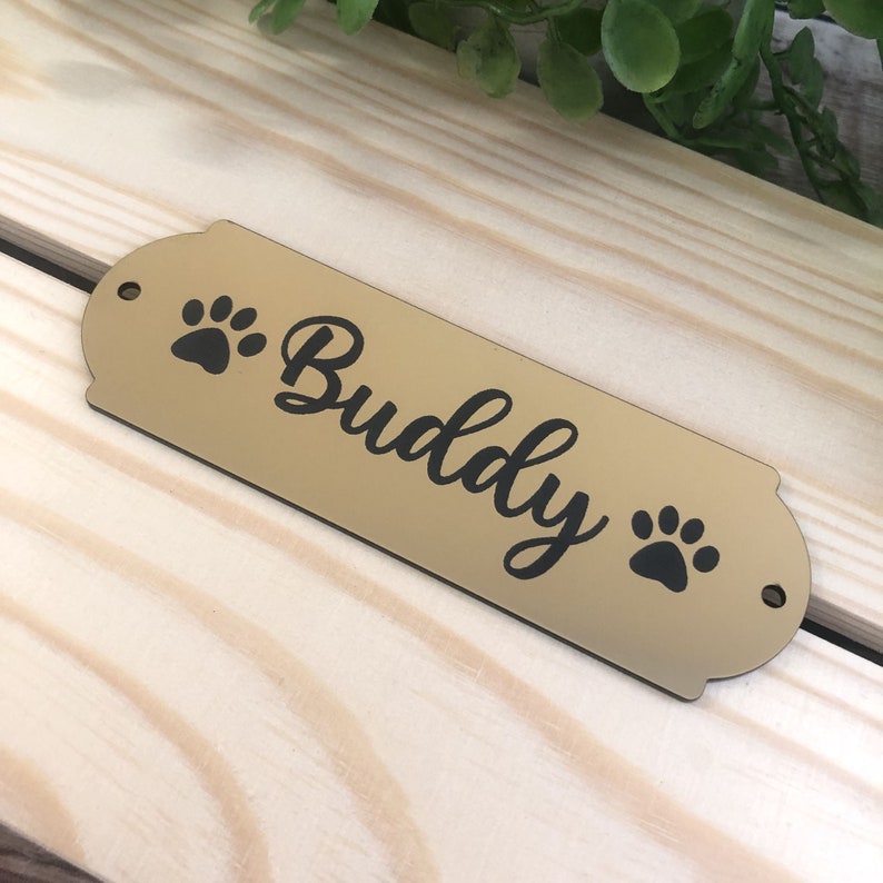 Personalised Engraved Pet Name Plaque