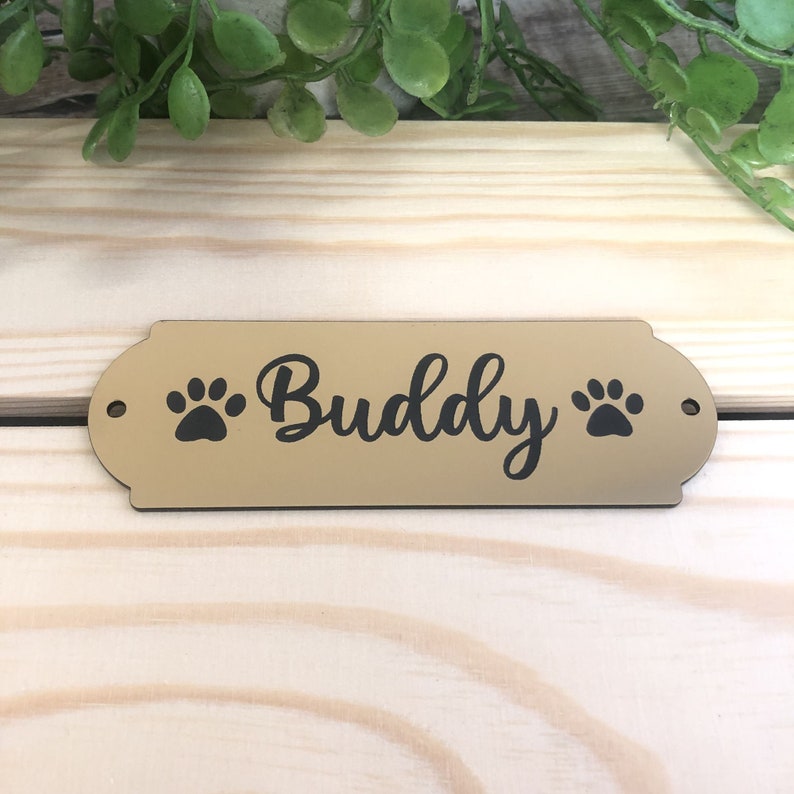 Personalised Engraved Pet Name Plaque