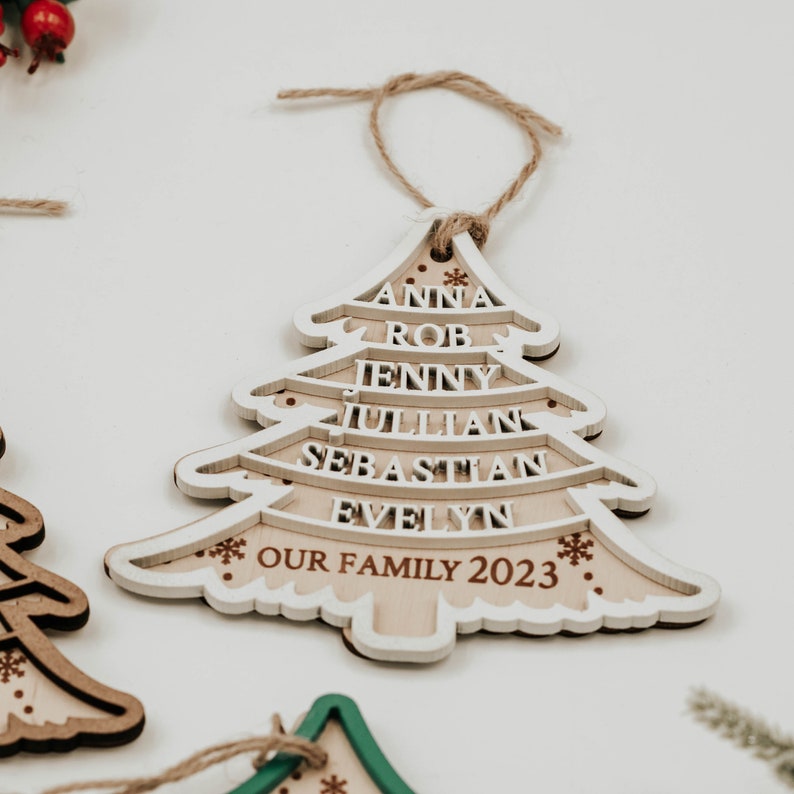 Family Christmas ornaments
