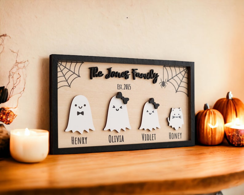 Personalized Wooden Halloween Table Decor for Festive Autumn Touch R43