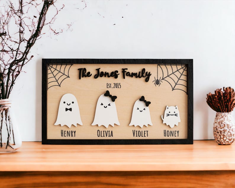 Personalized Wooden Halloween Table Decor for Festive Autumn Touch R43