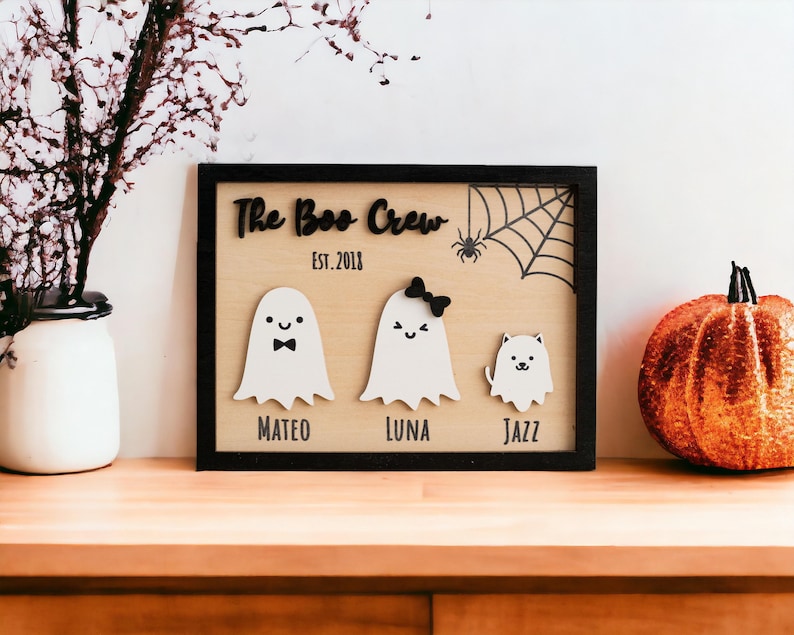 Personalized Wooden Halloween Table Decor for Festive Autumn Touch R43