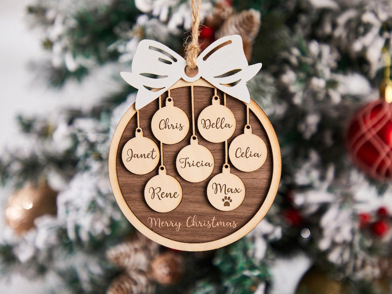 Personalized Family Christmas Ornament