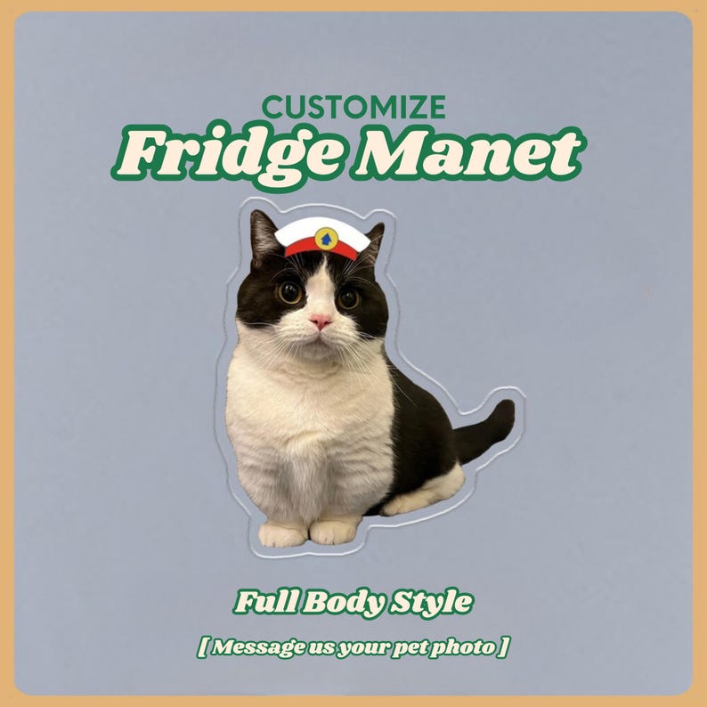 Custom Cat Magnet Personalized Pet Face Magnet