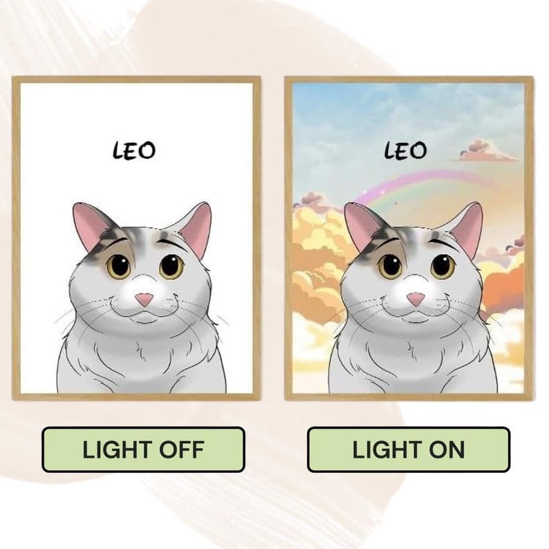 Custom LED Pet Portrait