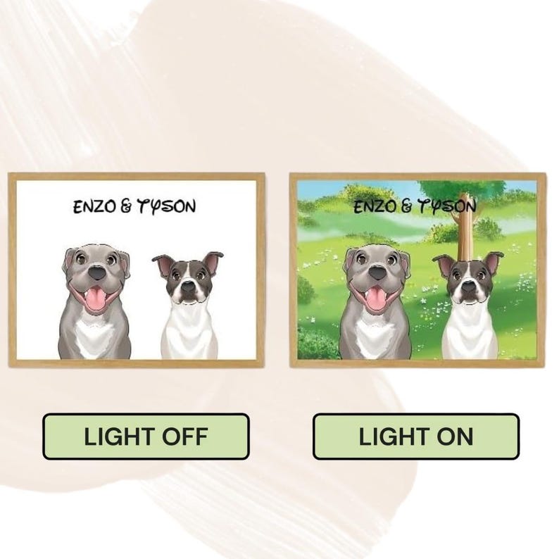 Custom LED Pet Portrait