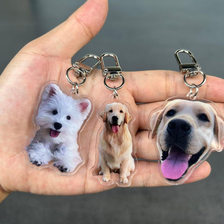 Custom Pet Portrait Keychain