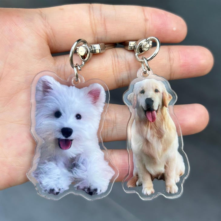 Custom Pet Portrait Keychain