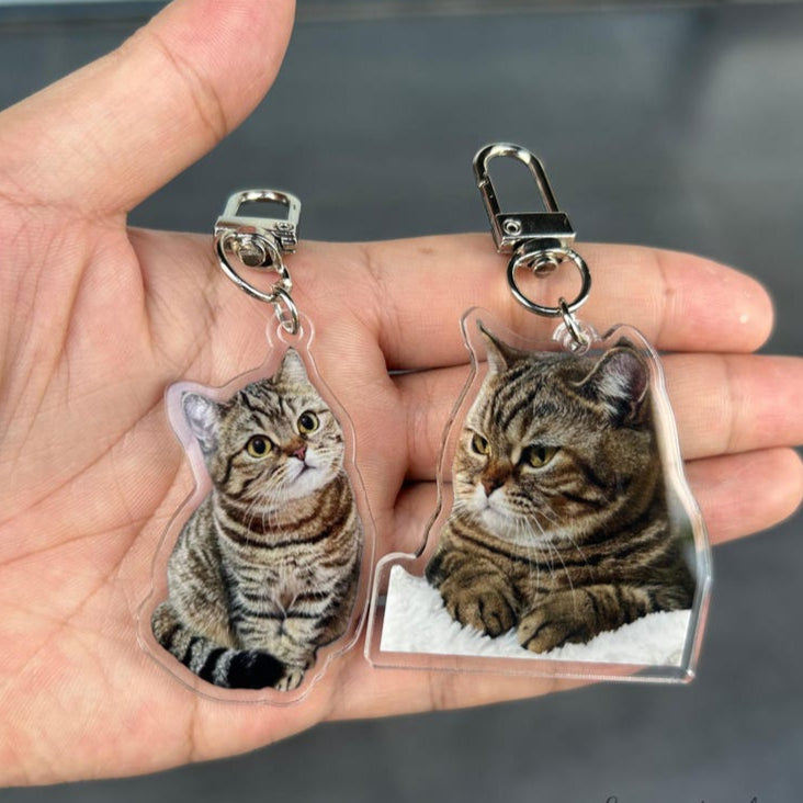 Custom Pet Portrait Keychain