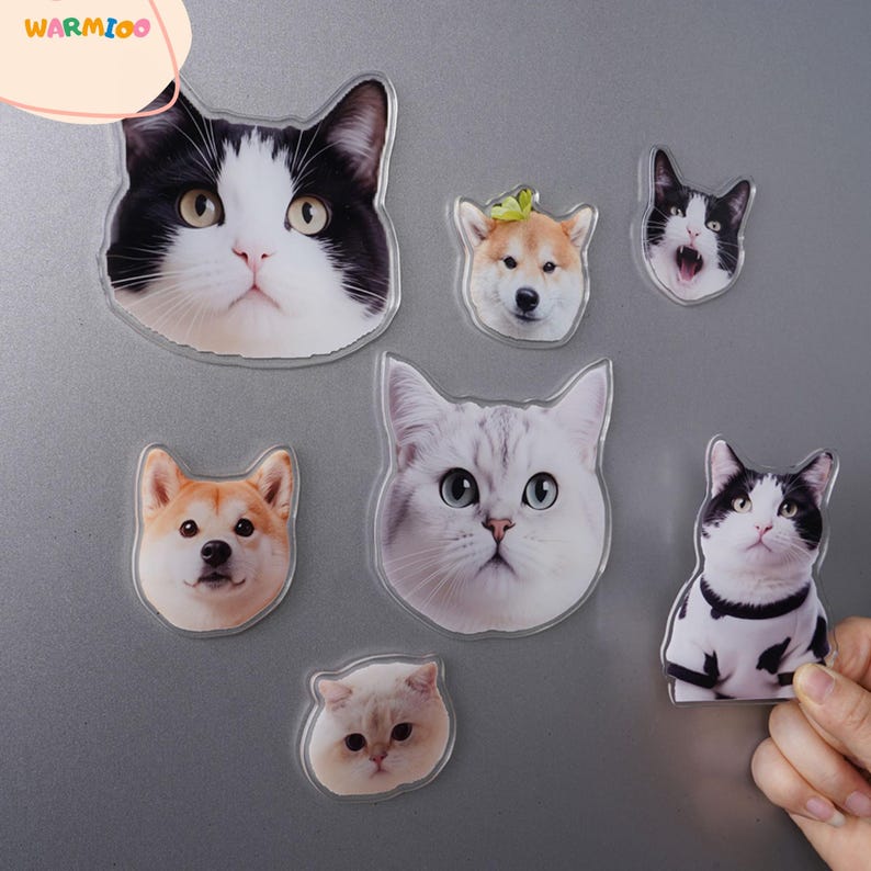Custom Cat Magnet Personalized Pet Face Magnet