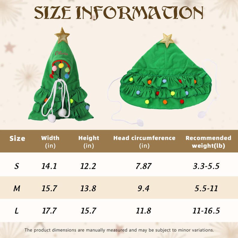 Personalized Christmas Cat Dog Name Cape Clothes