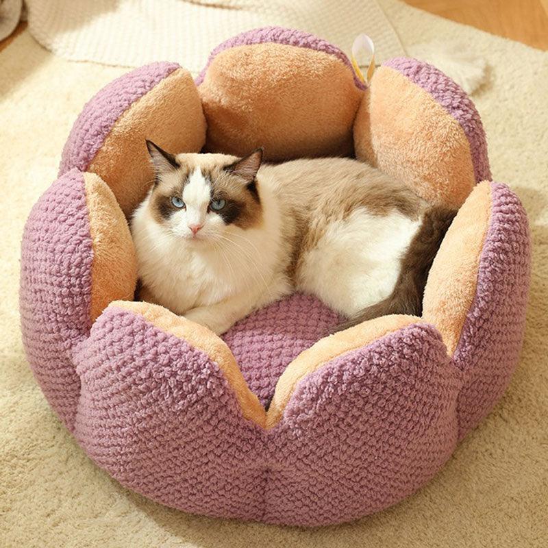 Kennel Flower Cat Bed Nest Washable 3 Color Cushion