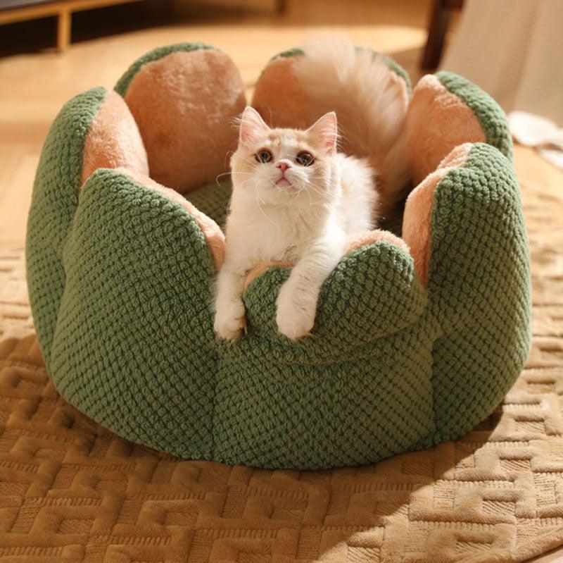 Kennel Flower Cat Bed Nest Washable 3 Color Cushion