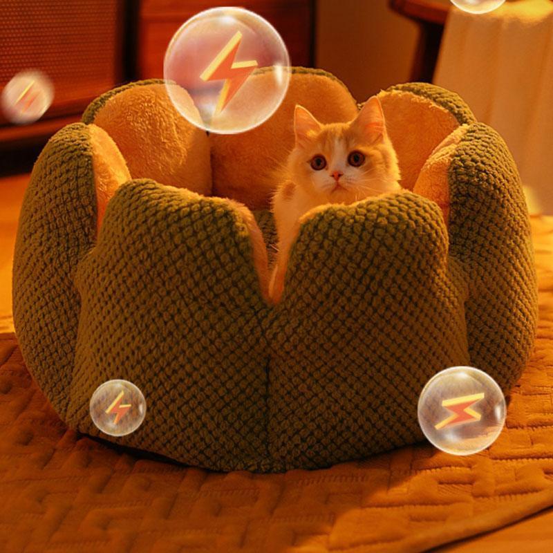 Kennel Flower Cat Bed Nest Washable 3 Color Cushion