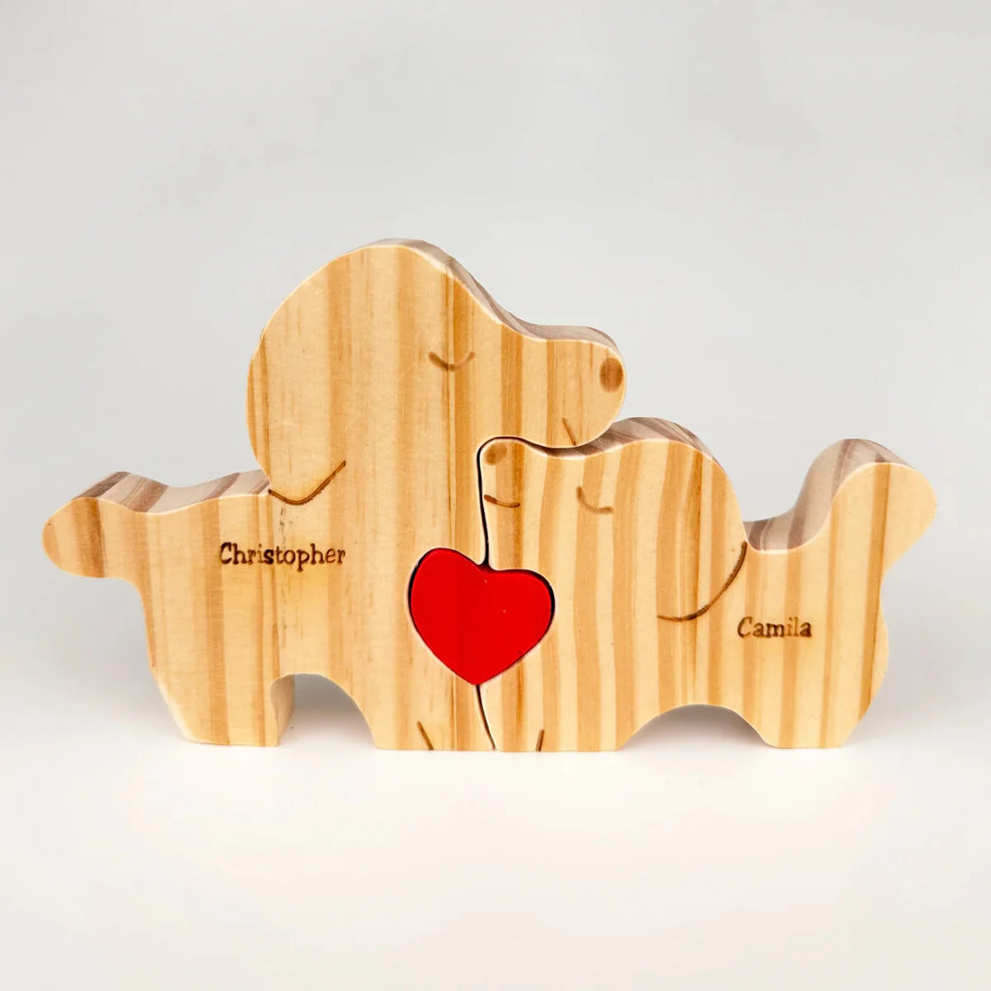 Wooden Couple Dogs