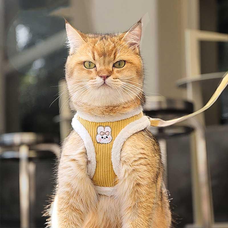 Rabbit Cat Harness Escape Proof 3 Color Vest Leash Set