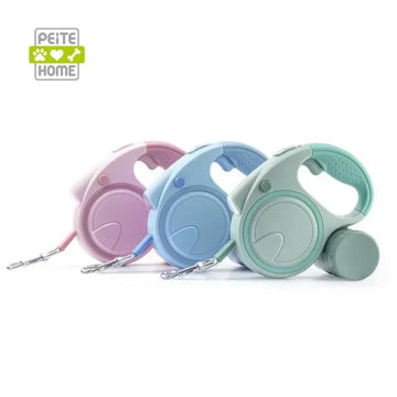 Multifunctional Retractable Dog Leash with LED Light & Poop Bag Dispenser