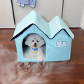 Pet Cooling House Bed – Summer Air Conditioned Pet Bed with Ice Bags