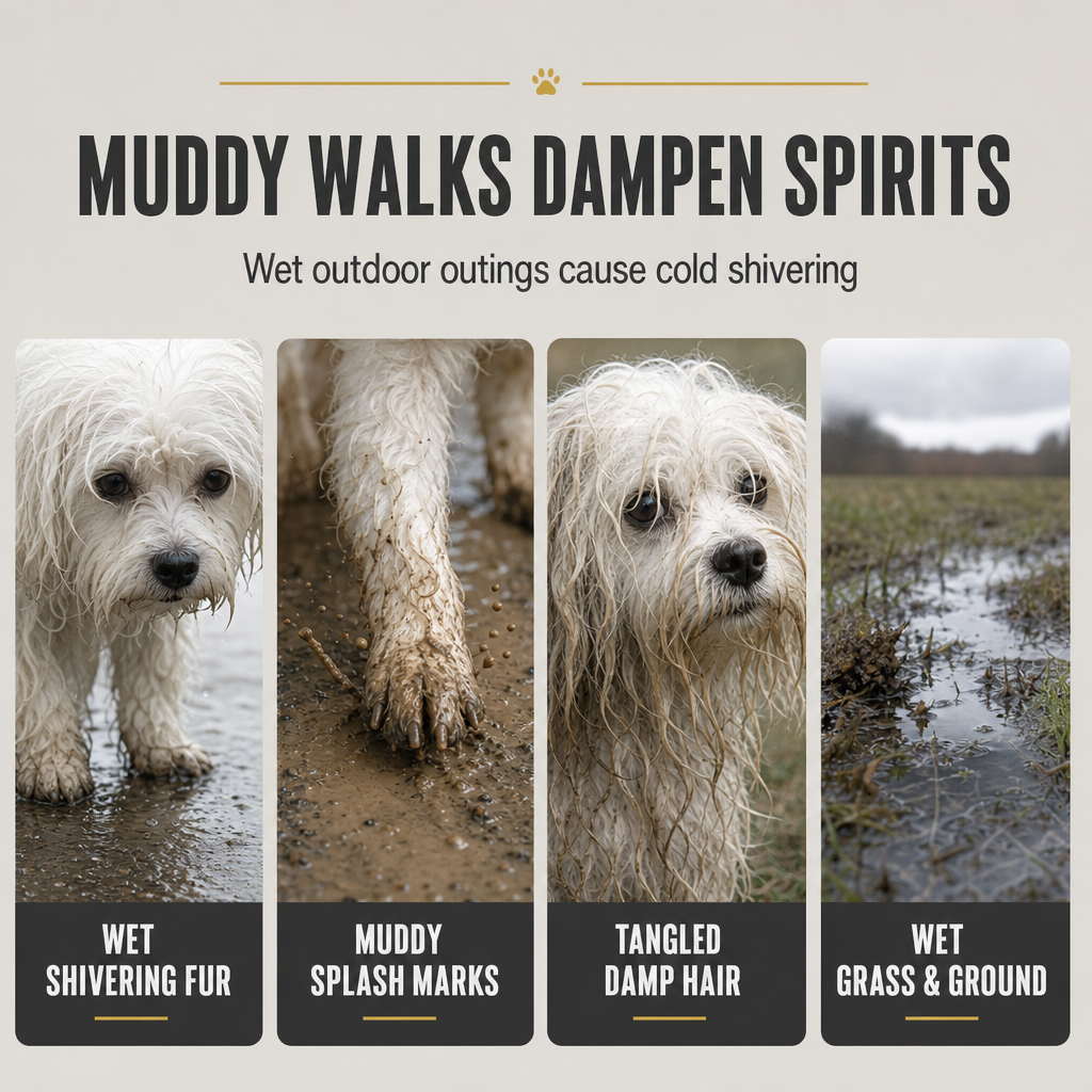 Water Resistant Four Legged Dog Raincoat