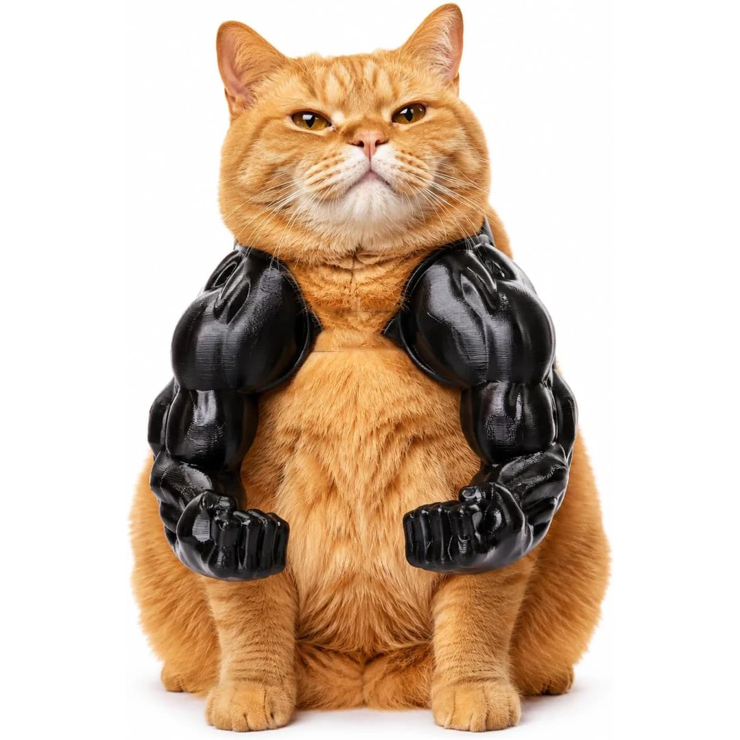 Cat Muscle Arms Hilarious 3D Printed Costume