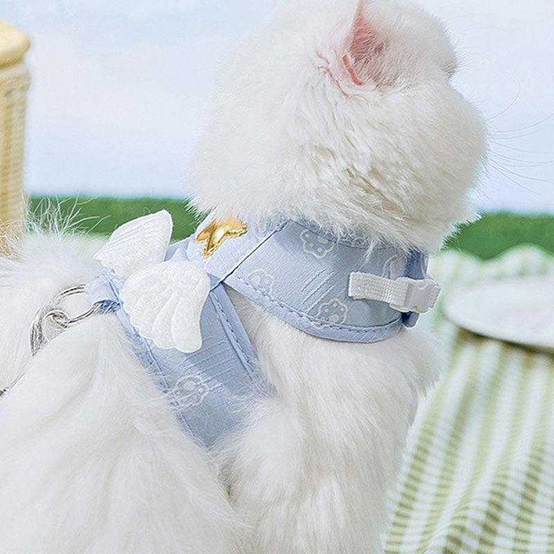 Star Cat harness Wings 2 Color Large Carrier Leash Set