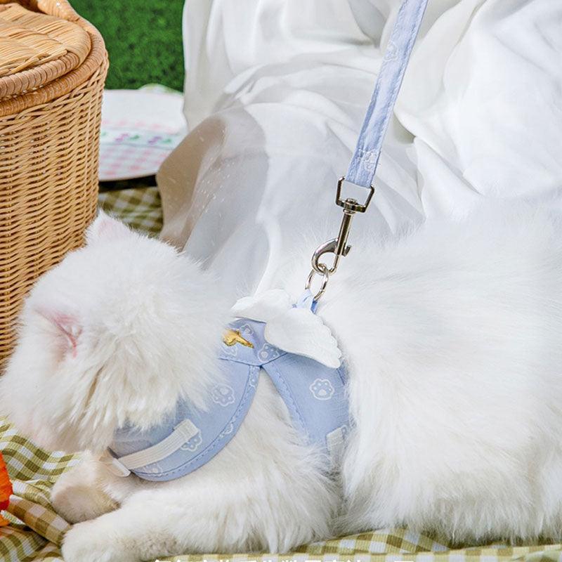 Star Cat harness Wings 2 Color Large Carrier Leash Set