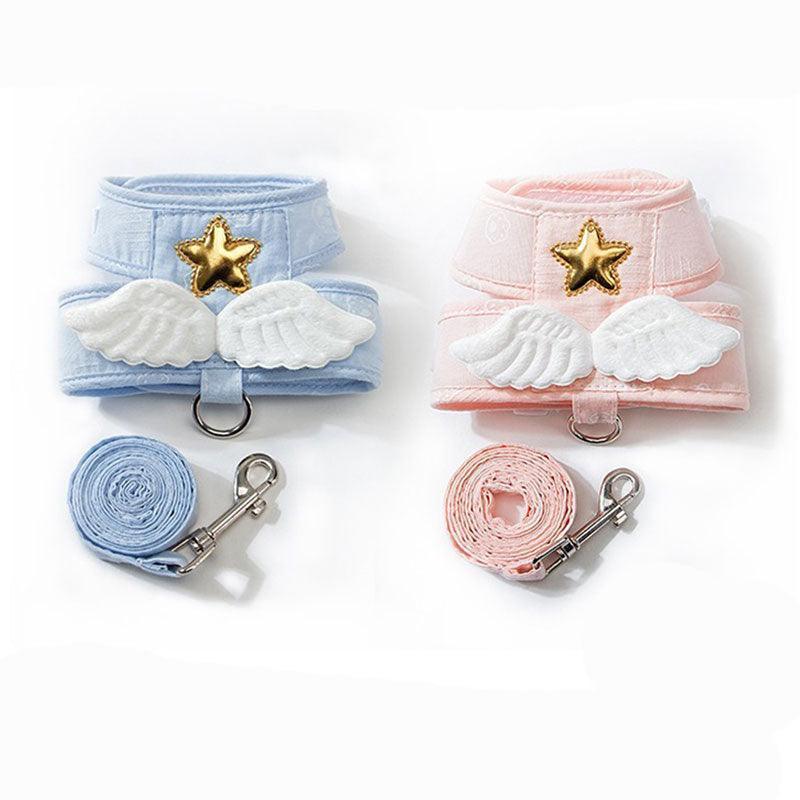Star Cat harness Wings 2 Color Large Carrier Leash Set