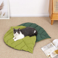 Leaf Cat Bed Mat – Reversible Washable Cotton